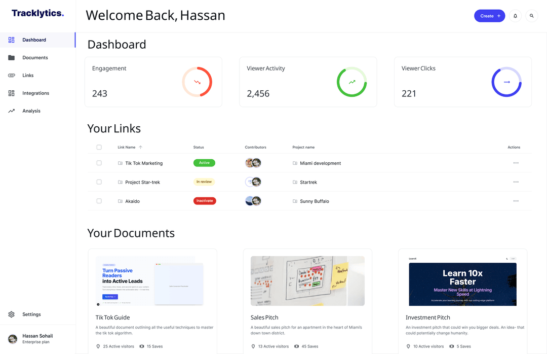 TrackLytics Dashboard